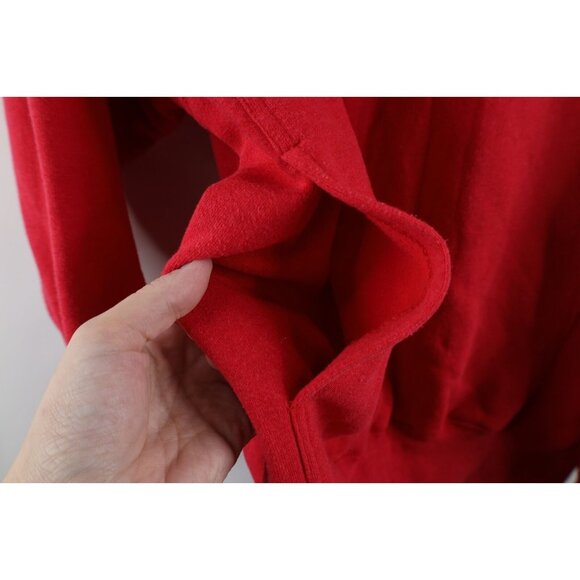 Vtg 90s Streetwear Mens Large Faded Thermal Lined Double Wall Heavyweight Hoodie - Picture 4 of 9